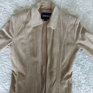 Bernardo Camel Suede Jacket Small